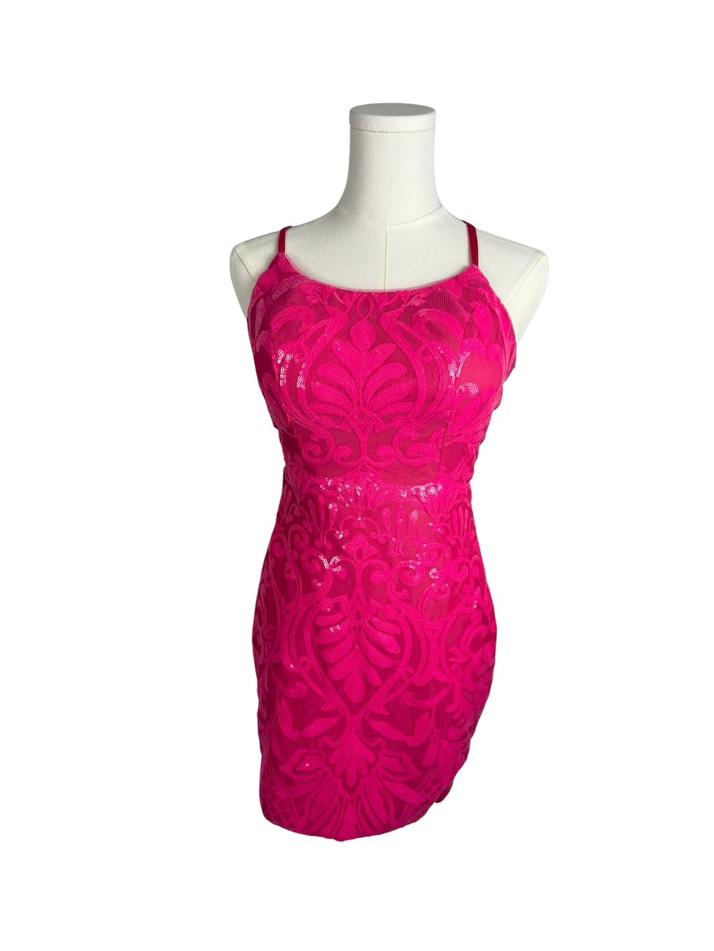 PINK SEQUIN SHORT DRESS NWT Size 0